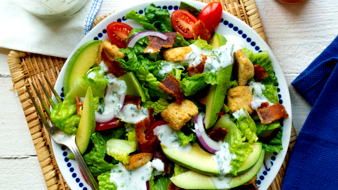 Image of BLT Salad with Greek Yogurt Dressing
